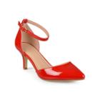 Journee Collection Ike Patent Ankle-strap Pumps
