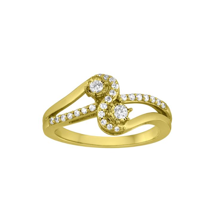 Two Forever&trade; 1/4 Ct. T.w. Diamond 10k Yellow Gold Ring