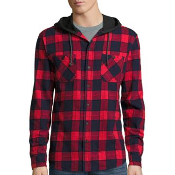 Union Bay Long-sleeve Grant Flannel Hoodie