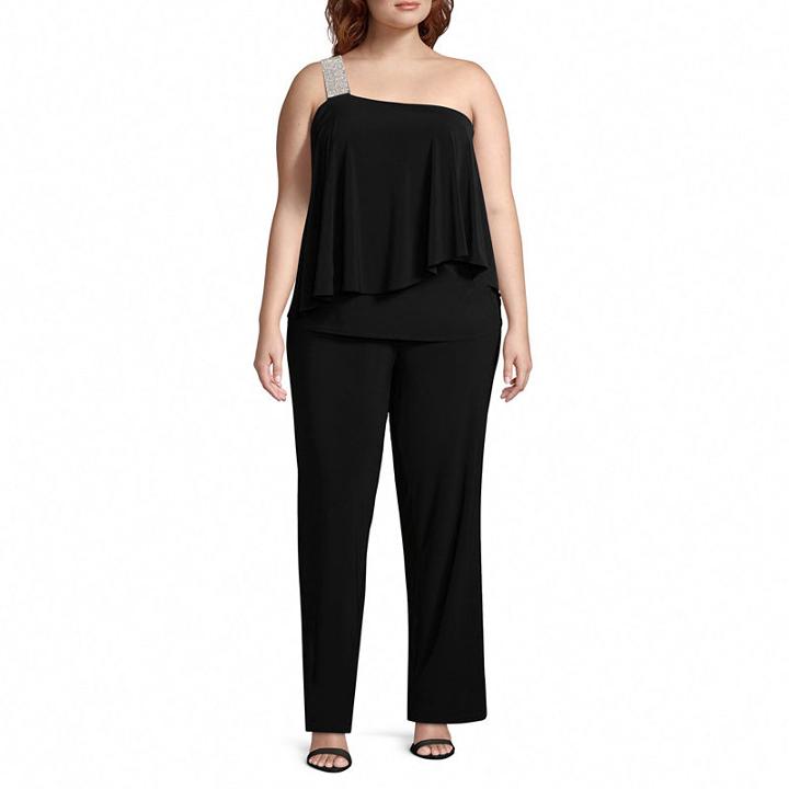 R & M Richards Sleeveless Jumpsuit - Plus
