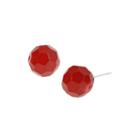 Mixit&trade; Red Faceted Bead Stud Earrings