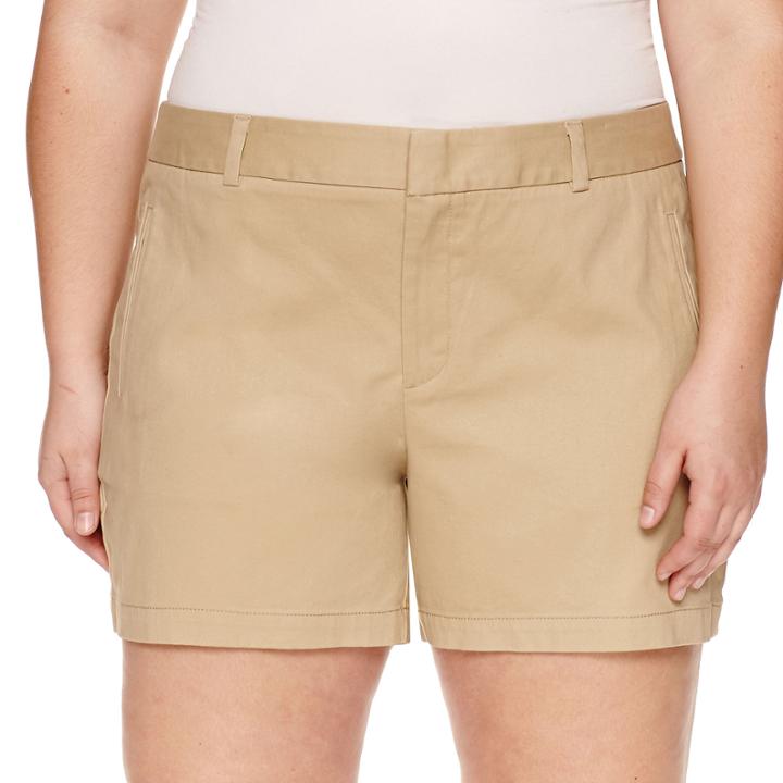 A.n.a Cotton Chino Shorts-plus