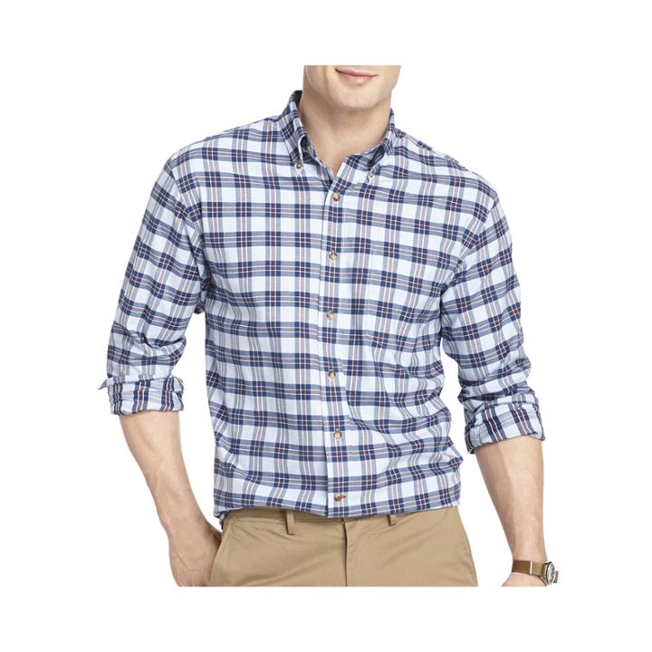 Izod Long-sleeve Tartan Plaid Shirt