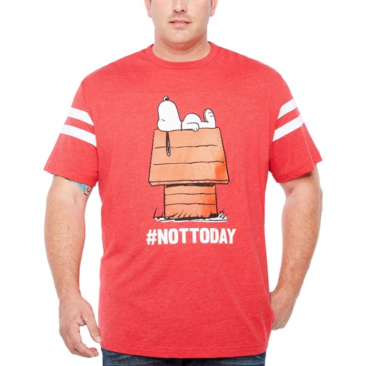 Short Sleeve Peanuts Graphic T-shirt-big And Tall