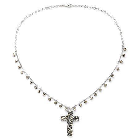 Crystal Cross Pendant Necklace