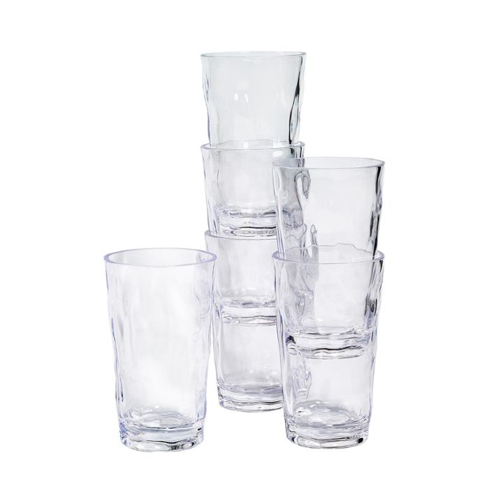 Tabletops Gallery Set Of 6 Acrylic Tumbler Glasses