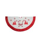 36 Red And White Knit Santa Claus Embroidered Christmas Tree Skirt