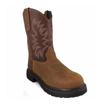 Smoky Mountain Men's Buffalo Leather Wellington With Steel Toe