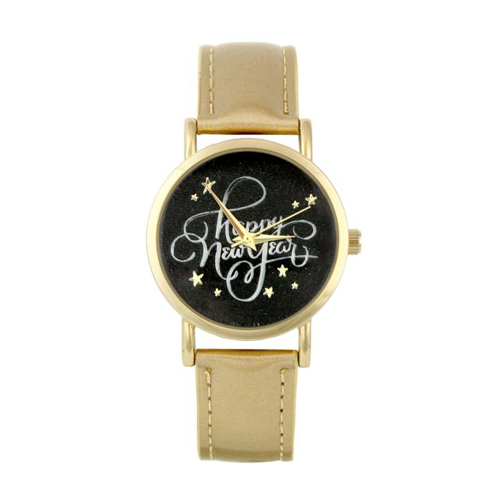 Mixit Womens Gold Tone Strap Watch-pts5074ny