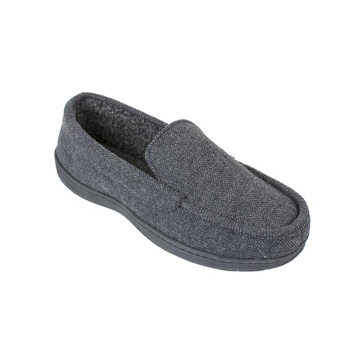 Dockers Premiere Mens Herringbone Memory Foam Slippers