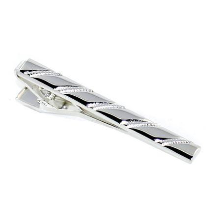 Rhodium-plated Tie Bar