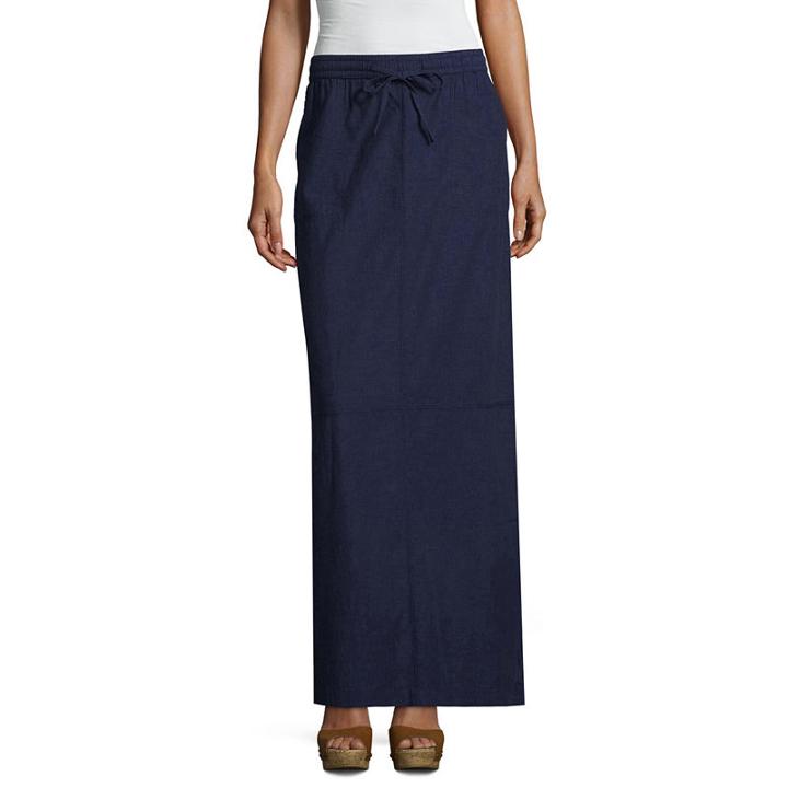 Liz Claiborne Linen Maxi Skirt
