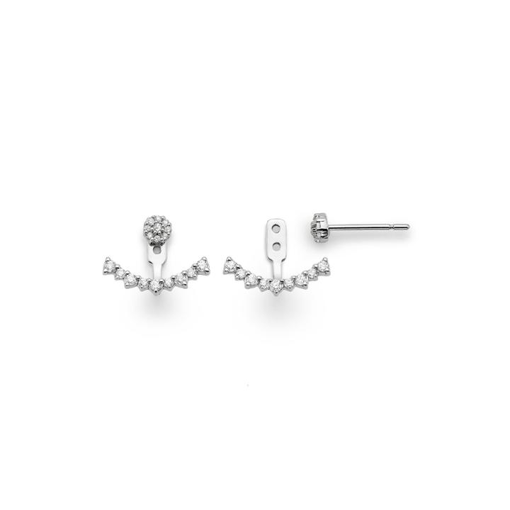 1/5 Ct. T.w. Diamond 10k White Gold 2-in-1 Earrings