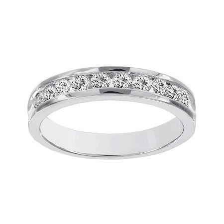 Lumastar 1/2 Ct. T.w. Diamond 14k White Gold Semi-eternity Ring
