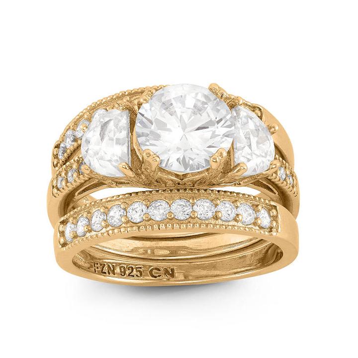 Womens 3 Ct. T.w. Cubic Zirconia White Round Bridal Set