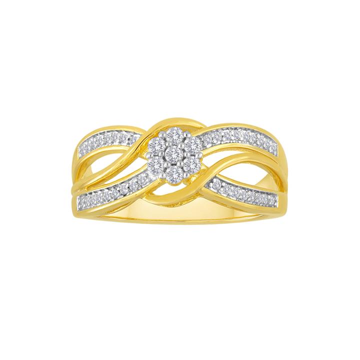 Diamond Blossom 1/4 Ct. T.w. Diamond Bypass Ring