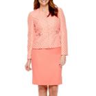 Isabella Long-sleeve Jacquard Jacket And Solid Skirt Suit Set