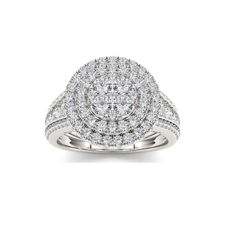 1 1/2 Ct. T.w. Diamond 10k White Gold Engagement Ring