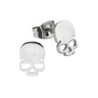 Stainless Steel Skull Stud Earrings