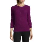 Stylus&trade; Long-sleeve Textured Cable Sweater
