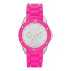 Womens Crystal-accent Faux Chronograph Watch