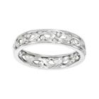 Personally Stackable Sterling Silver Carved Ring