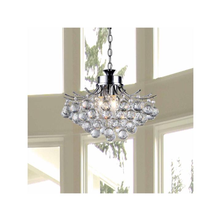 Warehouse Of Tiffany Roman Crystal 3-light Chromechandelier