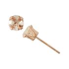 Color-enhanced Pink Morganite 10k Rose Gold Stud Earrings