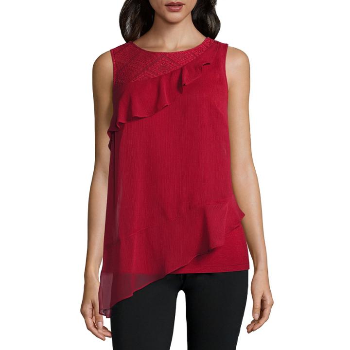Alyx Sleeveless Round Neck Woven Blouse