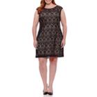 Connected Apparel Sleeveless Shift Dress-plus