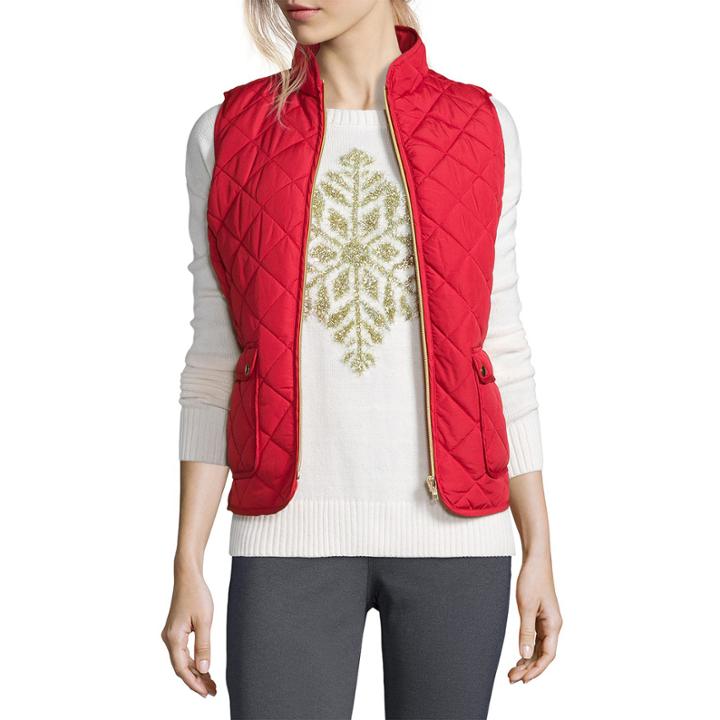 St. John's Bay Sleeveless Quilted Vest