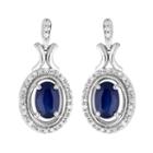 1/6 Ct. T.w. Genuine Blue Sapphire 10k White Gold Drop Earrings