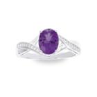 Womens 1/8 Ct. T.w. Purple Amethyst 14k Gold Cocktail Ring
