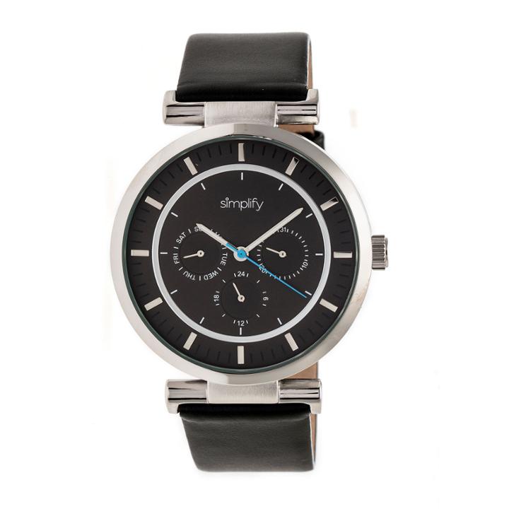 Simplify The 4800 Unisex Black Strap Watch-sim4804