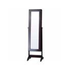 Espresso Cheval Free Standing Jewelry Armoire