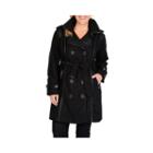 Excelled Faux-wool Belted Trench Coat - Plus