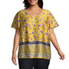 Liz Claiborne Ruffle Top - Women's Plus