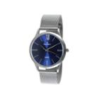 Peugeot Mens Blue Dial Stainless Steel Mesh Watch 1052sbl