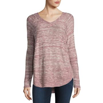 212 Ny V Neck Marled Pullover Sweater