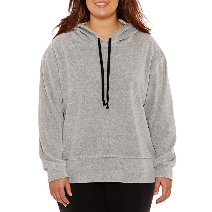 Flirtitude Long Sleeve French Terry Hoodie Juniors Plus