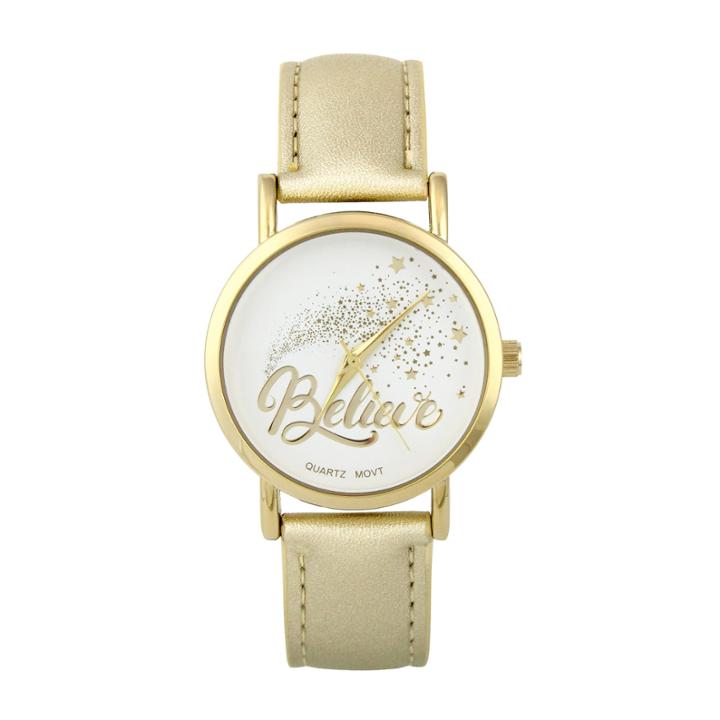 Mixit Womens Gold Tone Strap Watch-pts5074be