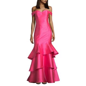 B. Darlin Off Shoulder Fitted Gown-juniors