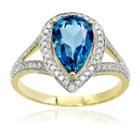Limited Quantites Womens 1/2 Ct. T.w. Genuine Blue Topaz 14k Gold Cocktail Ring