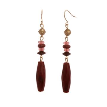 El By Erica Lyons 6/25 El Plum Drop Earrings