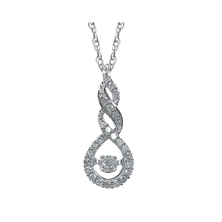 Love In Motion&trade; 1/4 Ct. T.w. Diamond 10k White Gold Pendant Necklace