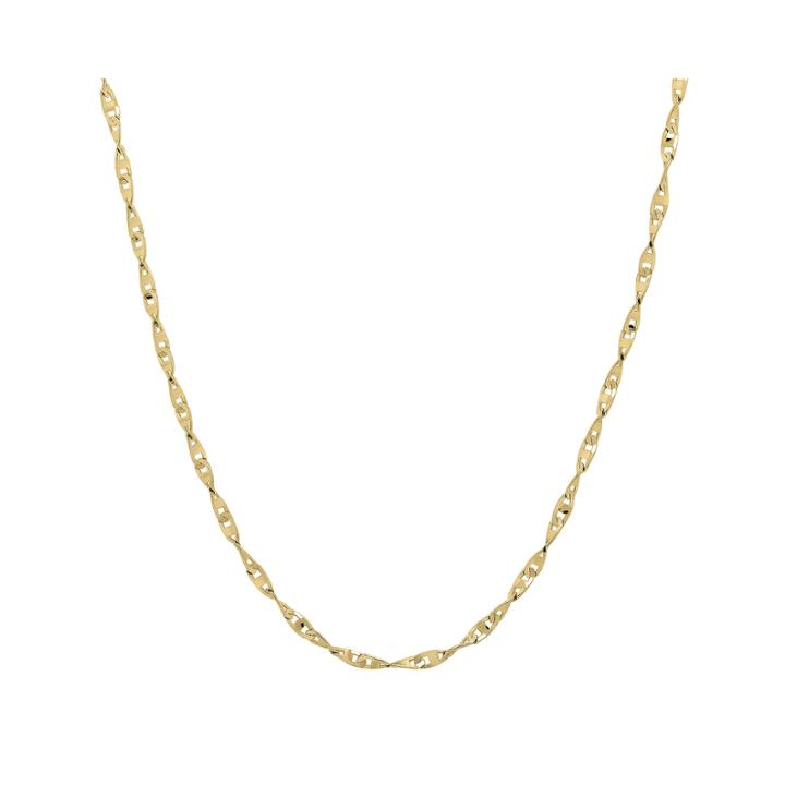 Infinite Gold&trade; 14k Yellow Gold 20 Flat Twisted Link Chain Necklace