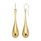 Gold Opulence 14kgold Over Diamond Resin Polished Teardrop Dangle
