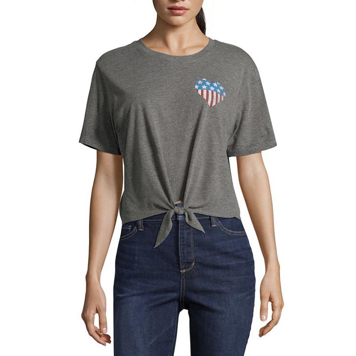 City Streets Heart Tie Front Tee - Juniors