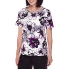 Alfred Dunner Short-sleeve Floral-print Top
