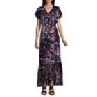 Spense Ss Ruffle Wrap Maxi Dress